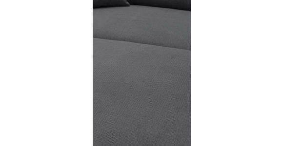 ECKSOFA  in Webstoff Dunkelgrau  196/304 cm  - Dunkelgrau/Schwarz, KONVENTIONELL, Textil/Metall (196/304cm) - Hom`in