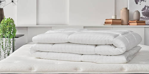 Thumbnail - Yatas Bettdecke, Weiß, Textil, Karo, Füllung: Polyester, 200x200x3 cm, Hohenstein, Oeko-Tex® Standard 100, Made in Turke...