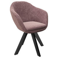 ARMLEHNSTUHL  in Velours  - Schwarz/Rosa, KONVENTIONELL, Textil/Metall (61/80/57cm) - Playboy