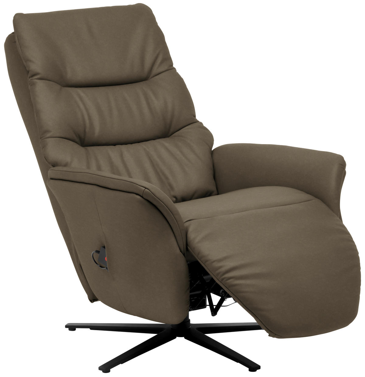 MASSAGESESSEL Echtleder Greige    - Greige/Anthrazit, KONVENTIONELL, Leder/Metall (74/114/97cm) - Himolla