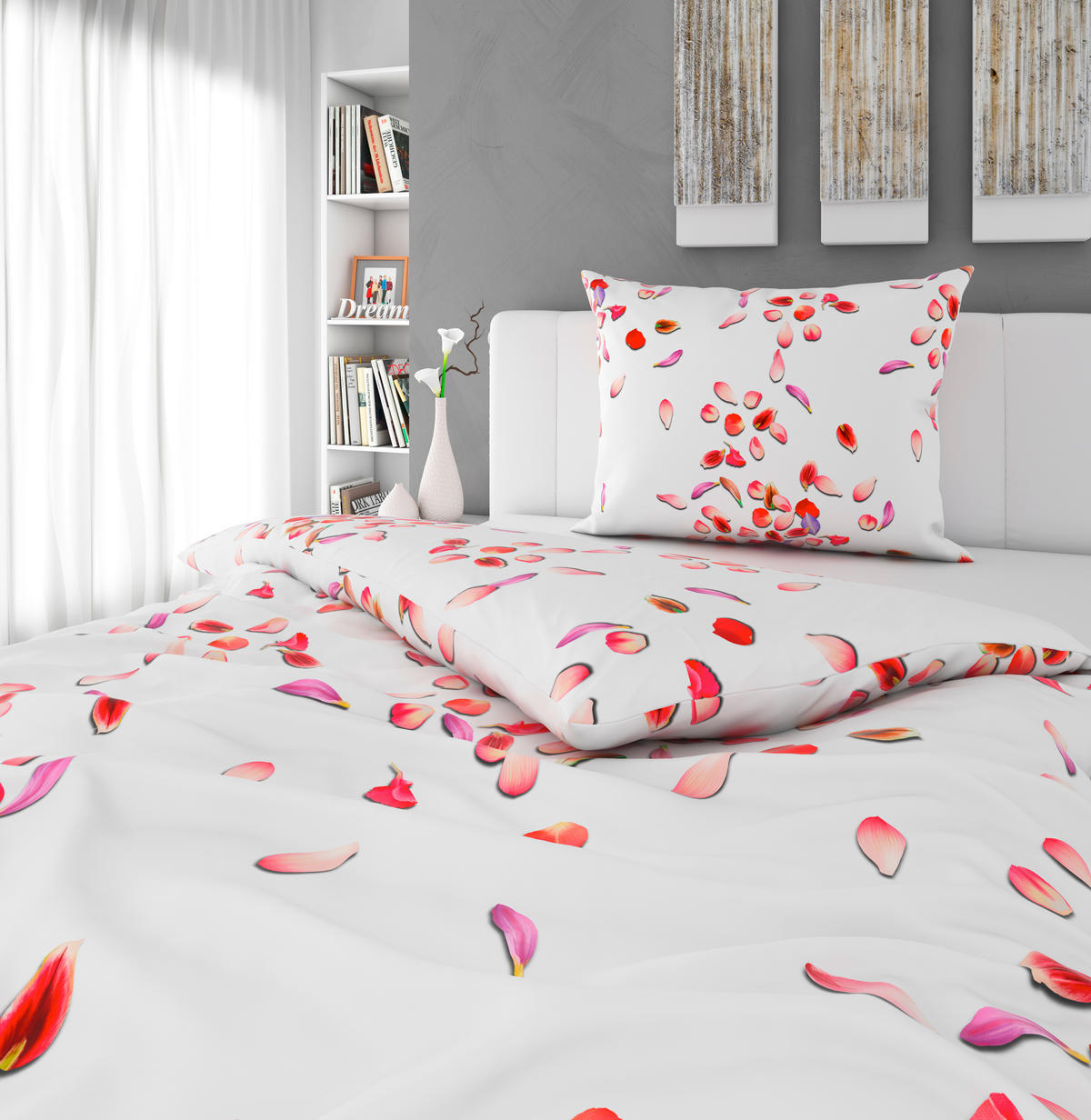 POSTELJINA SA DVA LICA AURORE 140/200 cm saten bela  - bela, Konvencionalno, tekstil (140/200cm) - Esposa