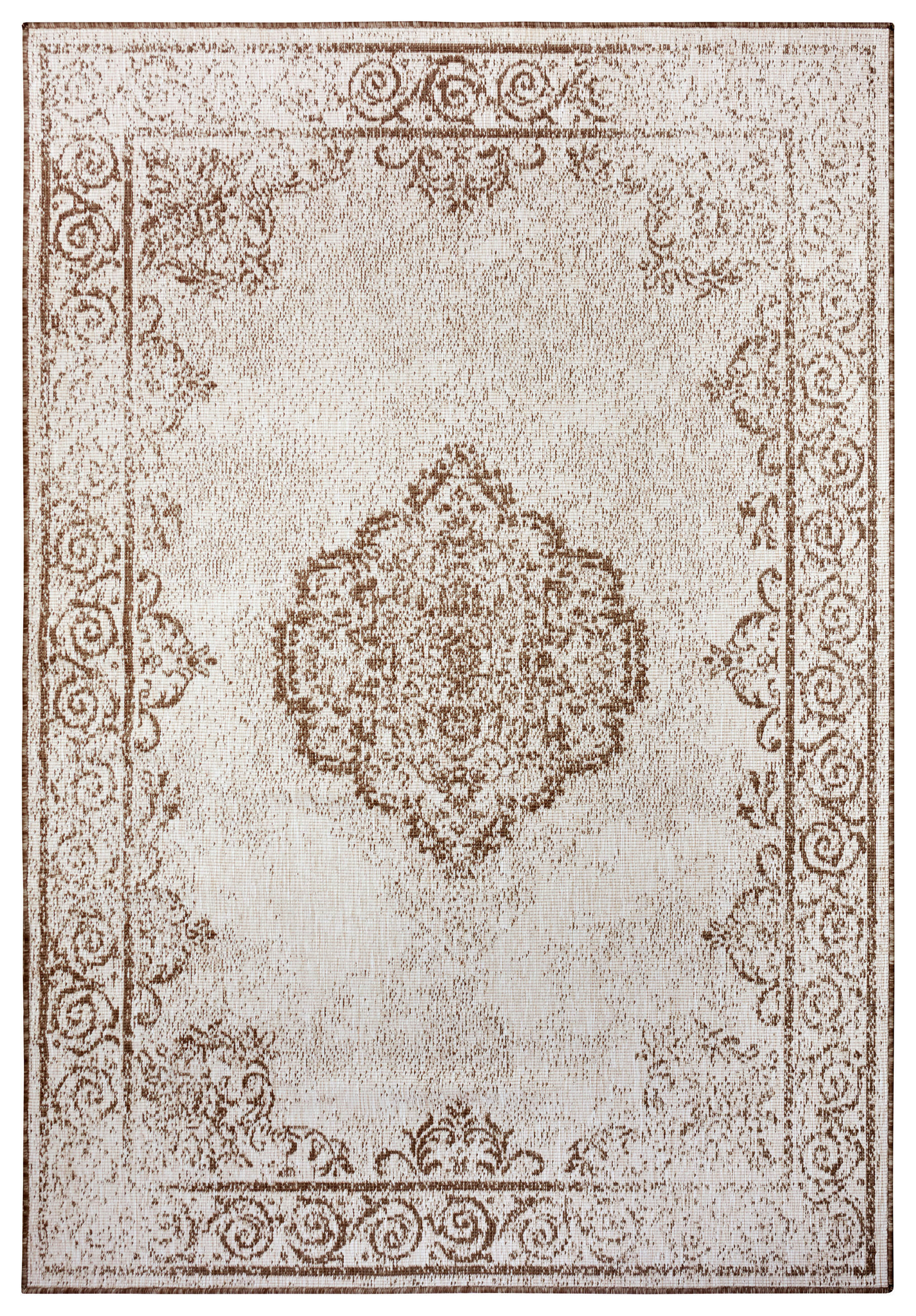 OUTDOORTEPPICH 80/150 cm Twin Supreme Creme, Cappuccino  - Creme/Cappuccino, Design, Kunststoff (80/150cm)