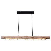 VISEČA SVETILKA     100/8/150 cm          - črna/naravne barve, Basics, kovina/umetna masa (100/8/150cm) - Globo