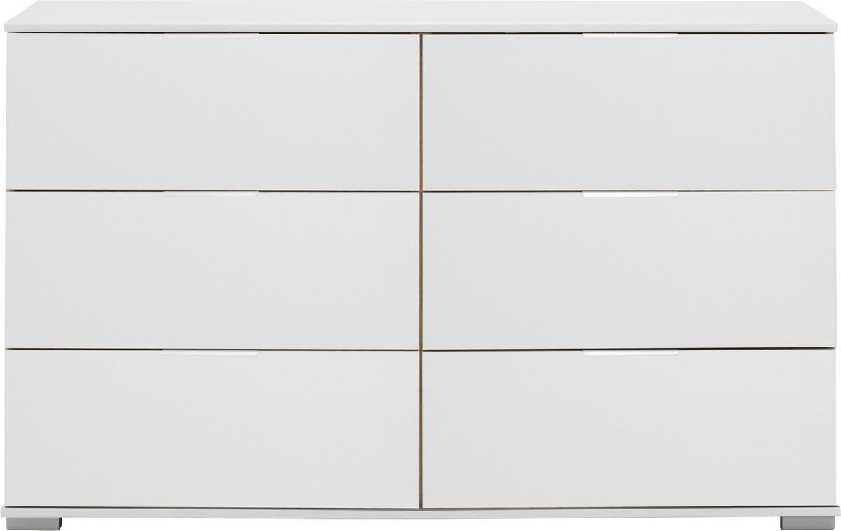 KOMMODE  in 130/83/41 cm  - Alufarben/Weiß, Design, Holzwerkstoff/Kunststoff (130/83/41cm) - Livetastic
