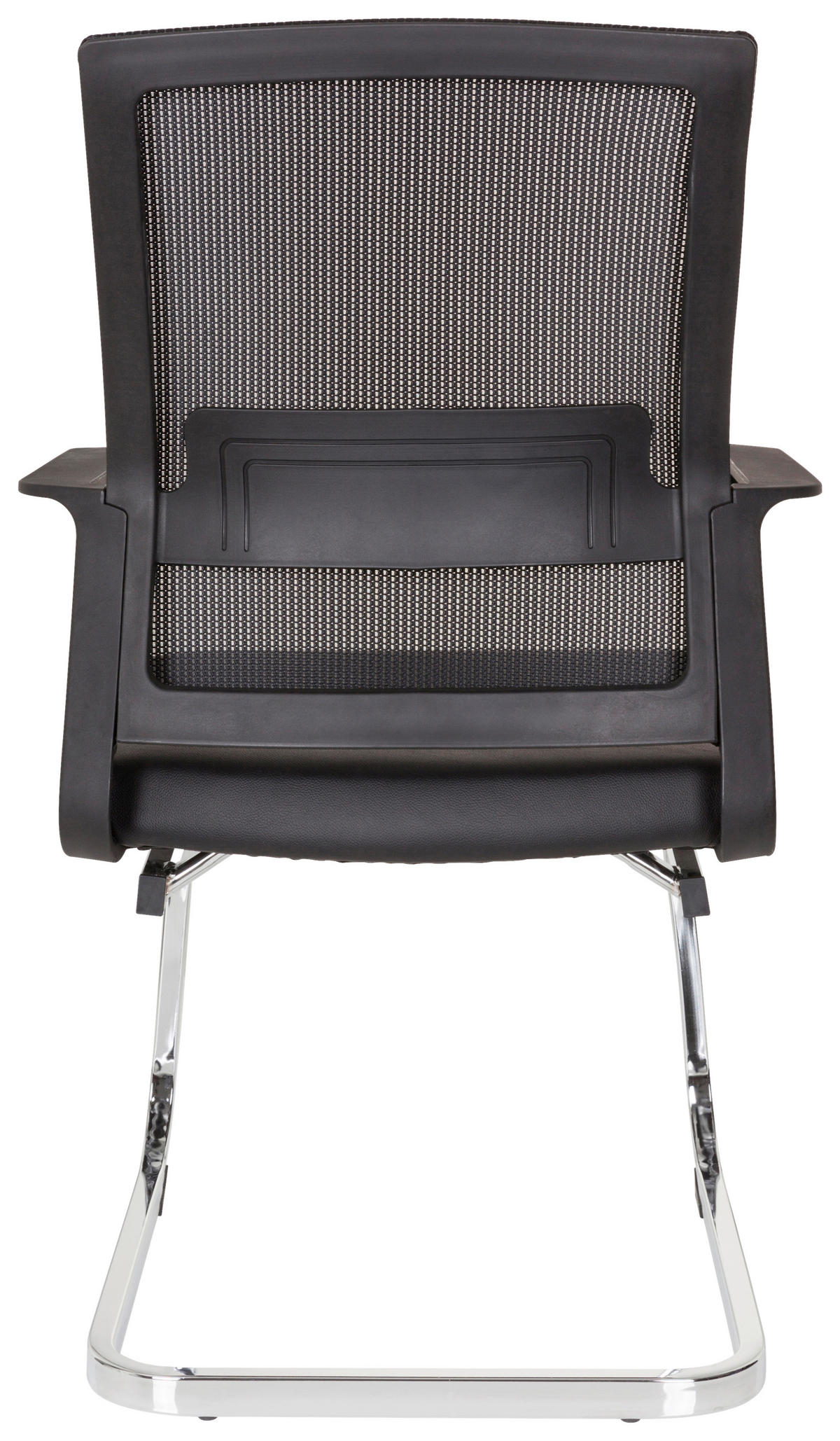 BESUCHERSTUHL Schwarz  - Chromfarben/Schwarz, MODERN, Kunststoff/Textil (58/95/54cm) - MID.YOU