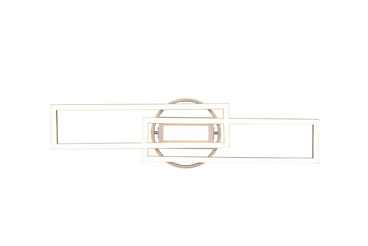 LED-DECKENLEUCHTE Twister 90/24,5/8,5 cm   - Nickelfarben, Basics, Metall (90/24,5/8,5cm)