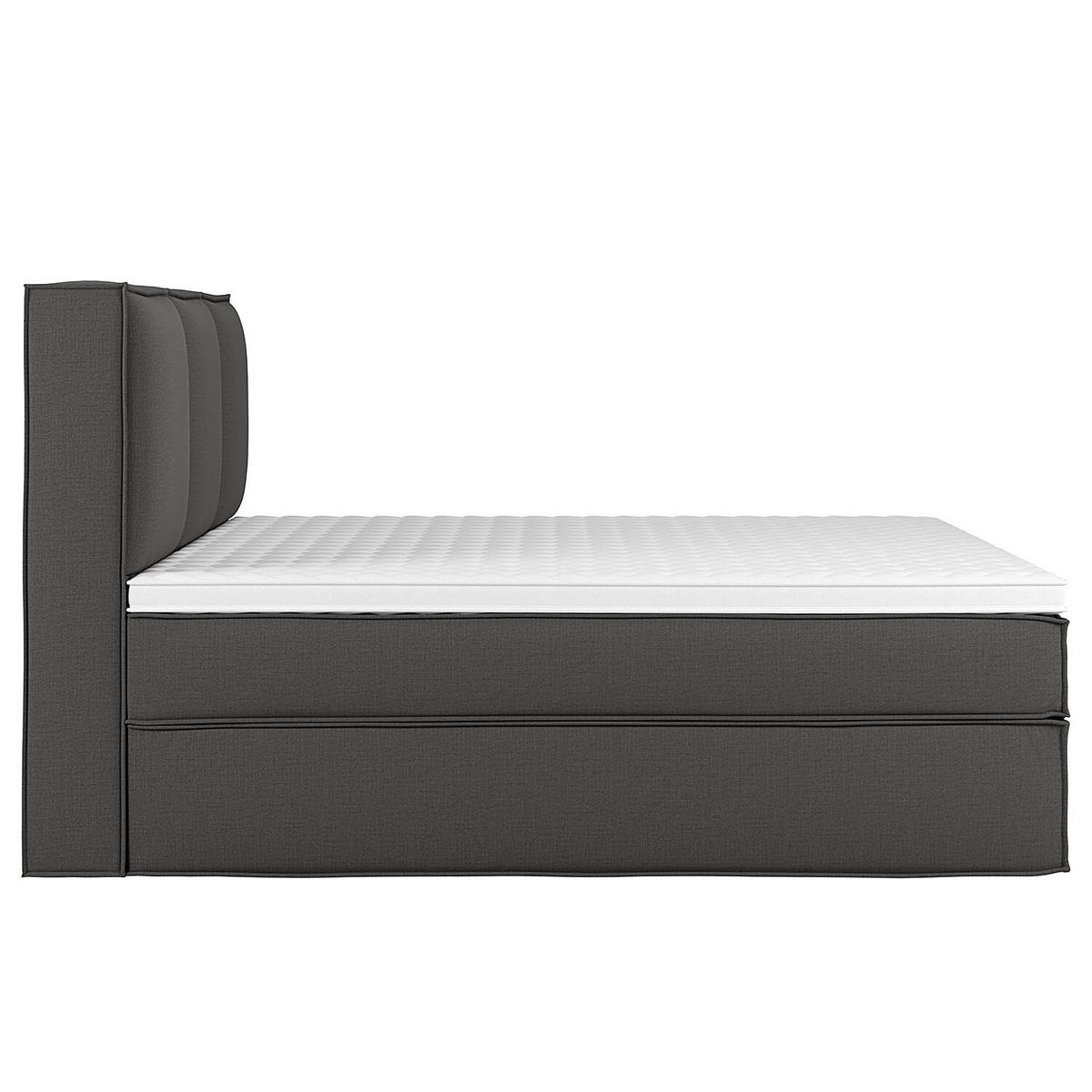 BOXSPRINGBETT 270/200 cm  in Anthrazit  - Anthrazit, Design, Textil (270/200cm) - home24