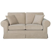 2-SITZER-SOFA Chenille Beige  - Beige/Naturfarben, Design, Holz/Textil (184/91/91cm)