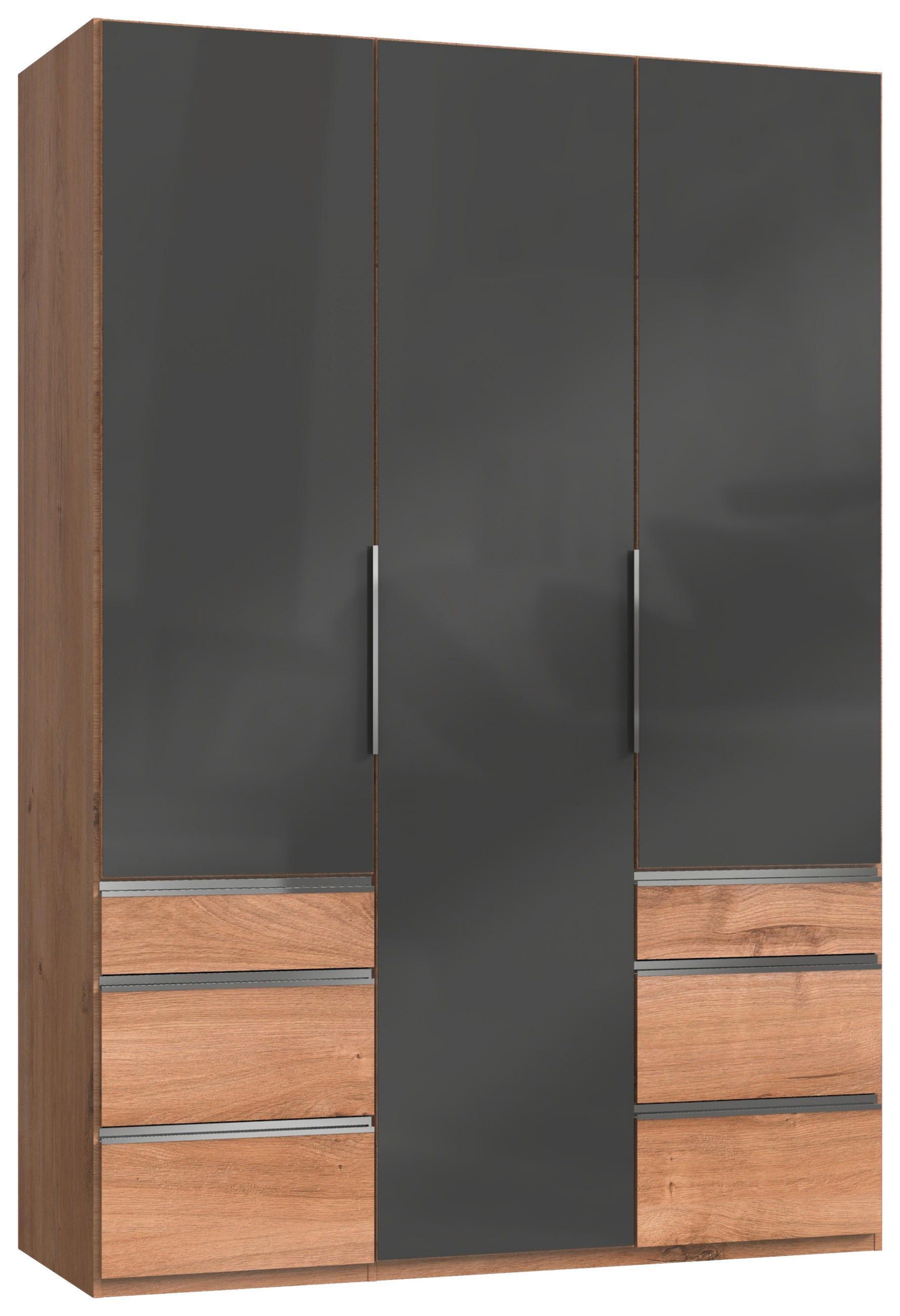 Drehtürenschrank Mit Schublade 150 Cm Level, Grau/eiche