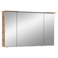 SPIEGELSCHRANK 110/71/17 cm  - Chromfarben/Eichefarben, Design, Glas/Holzwerkstoff (110/71/17cm) - Sadena