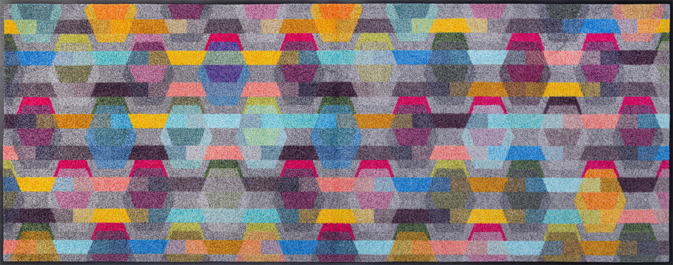 LÄUFER 75/190 cm Limit Multicolor  - Multicolor, Design, Kunststoff/Textil (75/190cm) - wash+dry