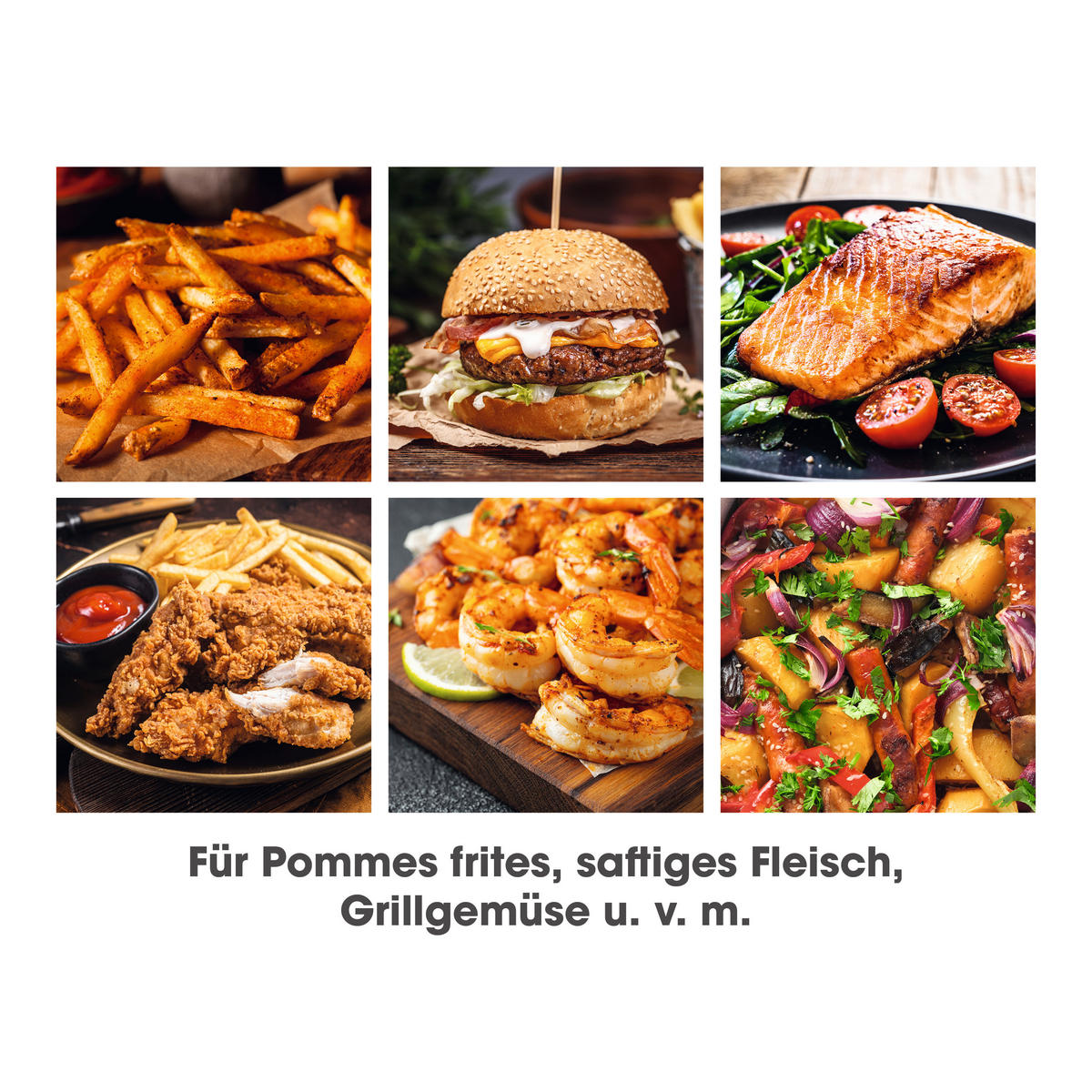 HEIßLUFTFRITTEUSE GOURMETmaxx 4 L  - Schwarz, Basics, Kunststoff (24/35/30cm) - GOURMETMAXX