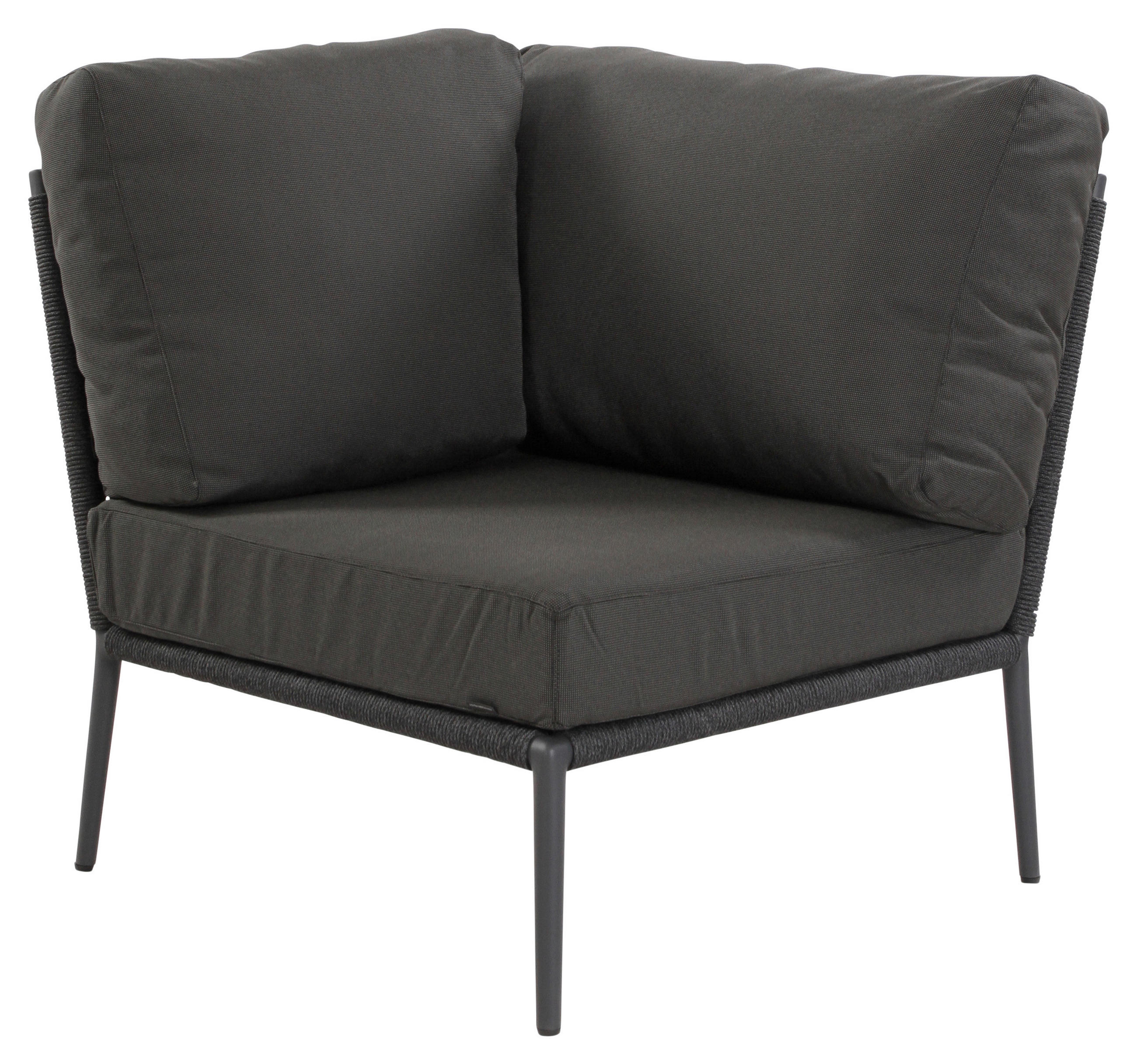 LOUNGEECKTEIL - Anthrazit/Grau, Basics, Textil/Metall (85/75/85cm) - Musterring