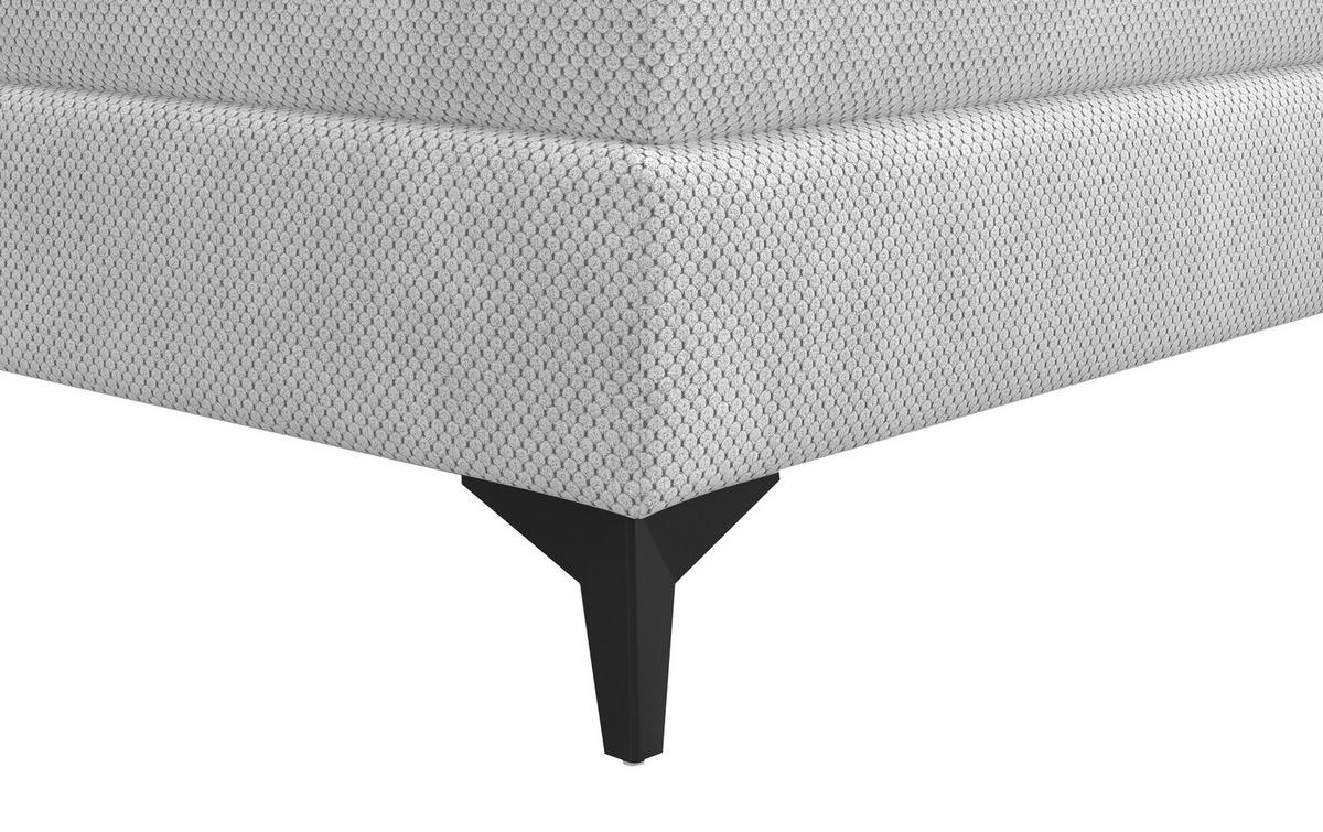 POSTELJA BOXSPRING 180 cm   x 200 cm  , tekstil, leseni material srebrne barve  - srebrne barve/črna, Basics, tekstil/leseni material (180/200cm) - Venda