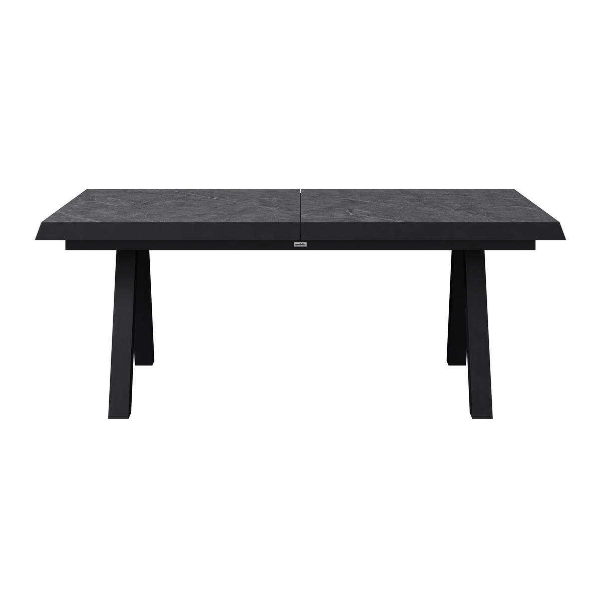 AUSZIEHTISCH Anthrazit rechteckig  ausziehbar, in verschiedenen Größen erhältlich  - Anthrazit, Design, Stein/Metall (200-260/100/77cm) - Ambia Garden