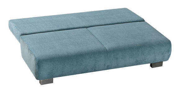 SCHLAFSOFA Cord Türkis - Türkis, KONVENTIONELL, Textil/Metall (196/89/94cm) - Novel