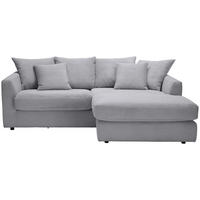 SAROKKANAPÉ textil világosszürke  - világosszürke/fekete, Design, műanyag/textil (235/175cm) - home24