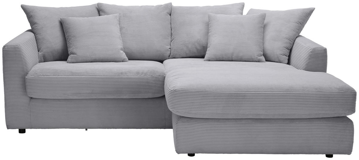 SAROKKANAPÉ textil világosszürke  - világosszürke/fekete, Design, műanyag/textil (235/175cm) - home24