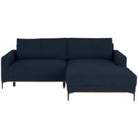 ECKSOFA Royalblau  - Royalblau/Schwarz, Modern, Textil/Metall (238/162cm) - Ondega