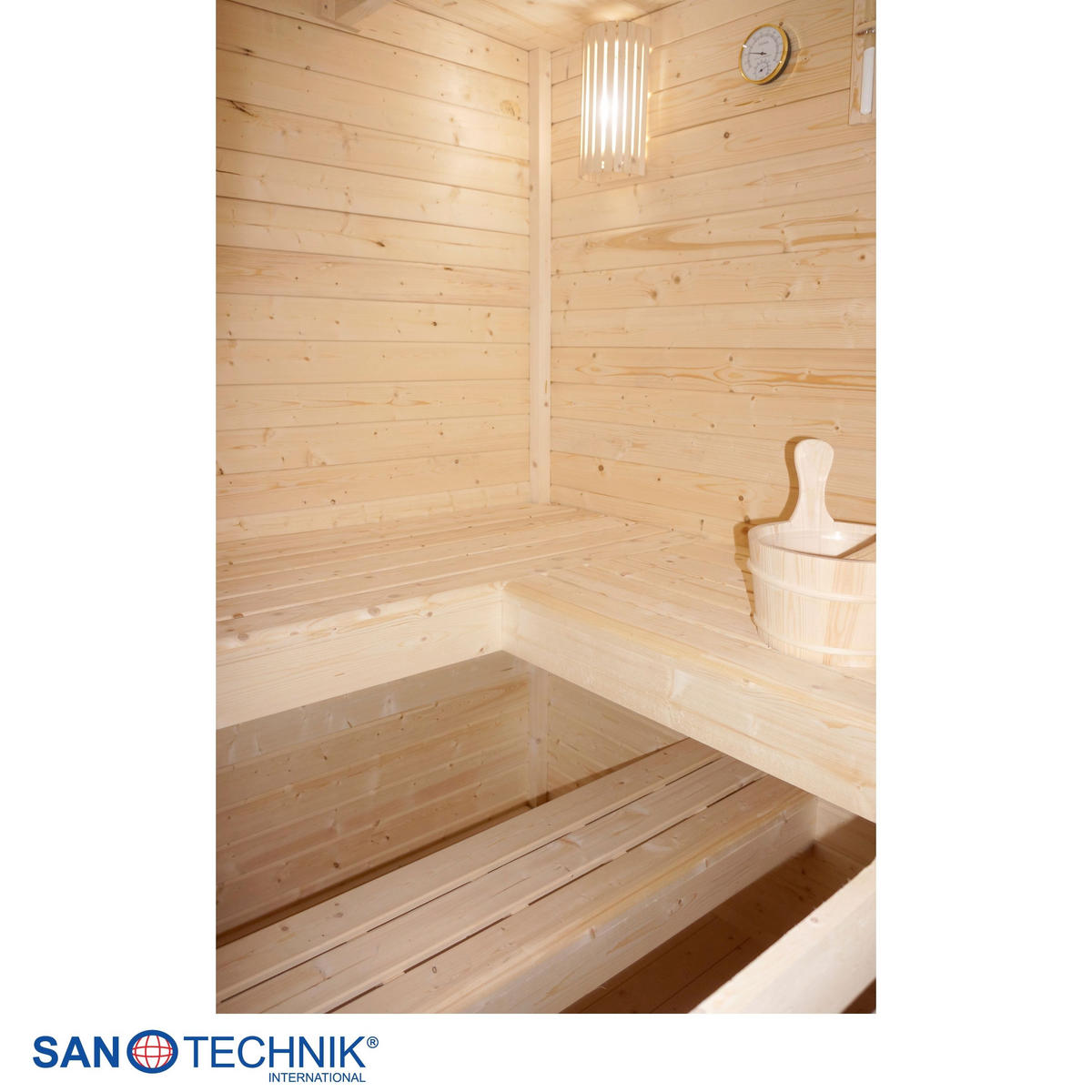 SAUNA für 4-5 Personen Vaasa  - Naturfarben, KONVENTIONELL, Holz (310/230/219,5cm) - Sanotechnik