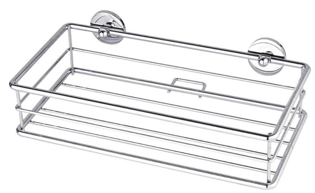 DUSCHABLAGE - Edelstahlfarben, MODERN, Metall (25/7,3/12,5cm) - Tesa