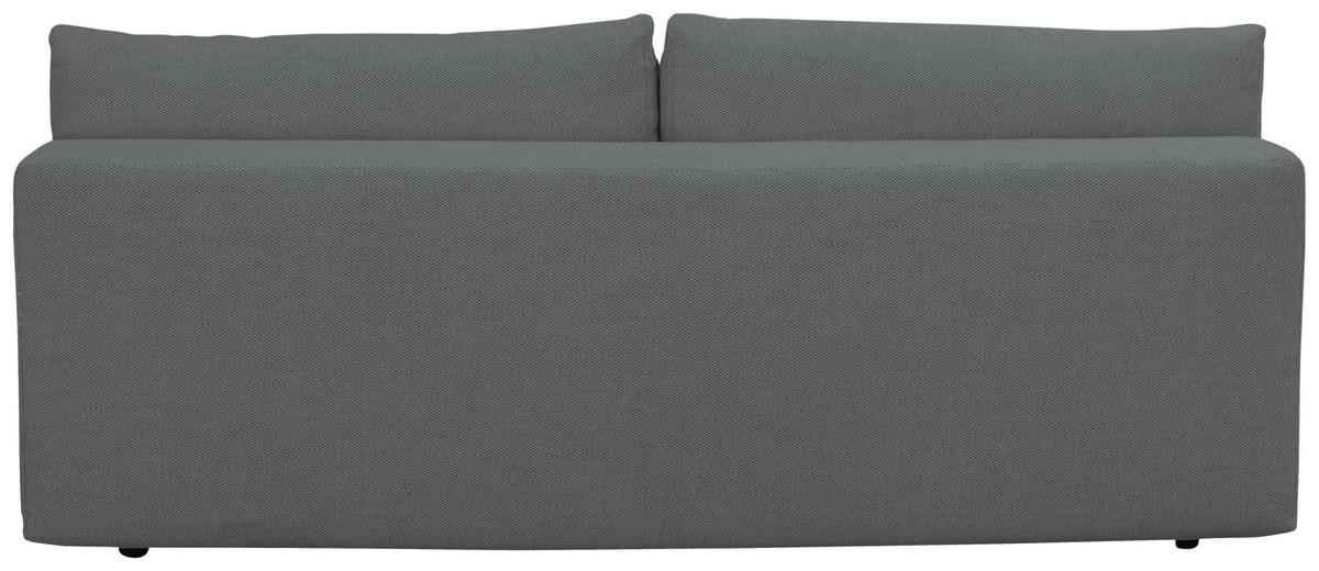 BOXSPRINGSOFA in Chenille Dunkelgrün  - Dunkelgrün/Schwarz, MODERN, Kunststoff/Textil (210/72/105cm) - Cantus