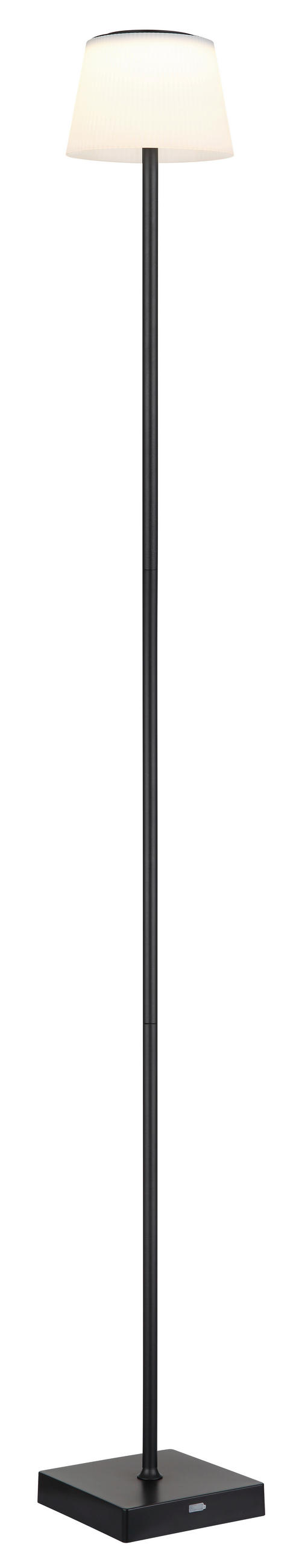 AKKU-STEHLEUCHTE - Weiss/Schwarz, Design, Kunststoff/Metall (14/14/120cm) - Globo