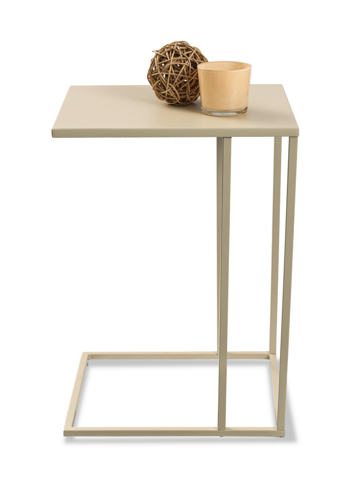 BEISTELLTISCH 43/38/62 cm Creme rechteckig  - Creme, Basics, Metall (43/38/62cm) - Xora