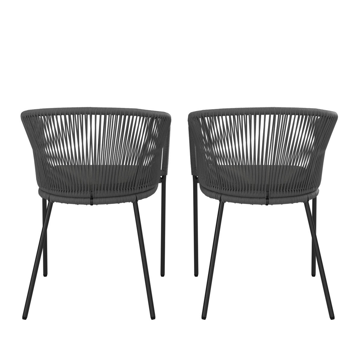 SET STOLICA ZA BAŠTU - tamnosiva, Moderno, metal/tekstil (56/78/59cm) - Bessagi Garden