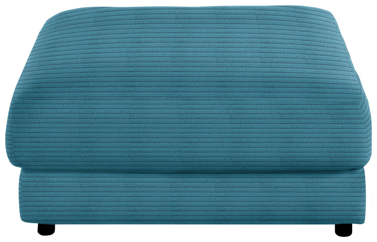 HOCKER in Textil Petrol  - Petrol/Schwarz, Design, Kunststoff/Textil (100/86/100cm) - Lomoco