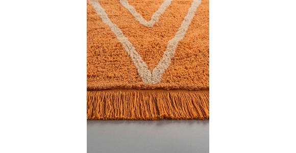 WEBTEPPICH 120/170 cm Alena Creme, Orange - Creme/Orange, Basics, Textil (120/170cm) - Novel