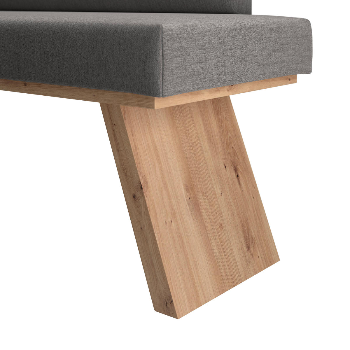 ECKBANK 150/185 cm Webstoff Grau   - Eichefarben/Grau, KONVENTIONELL, Textil (150/185cm) - Livetastic