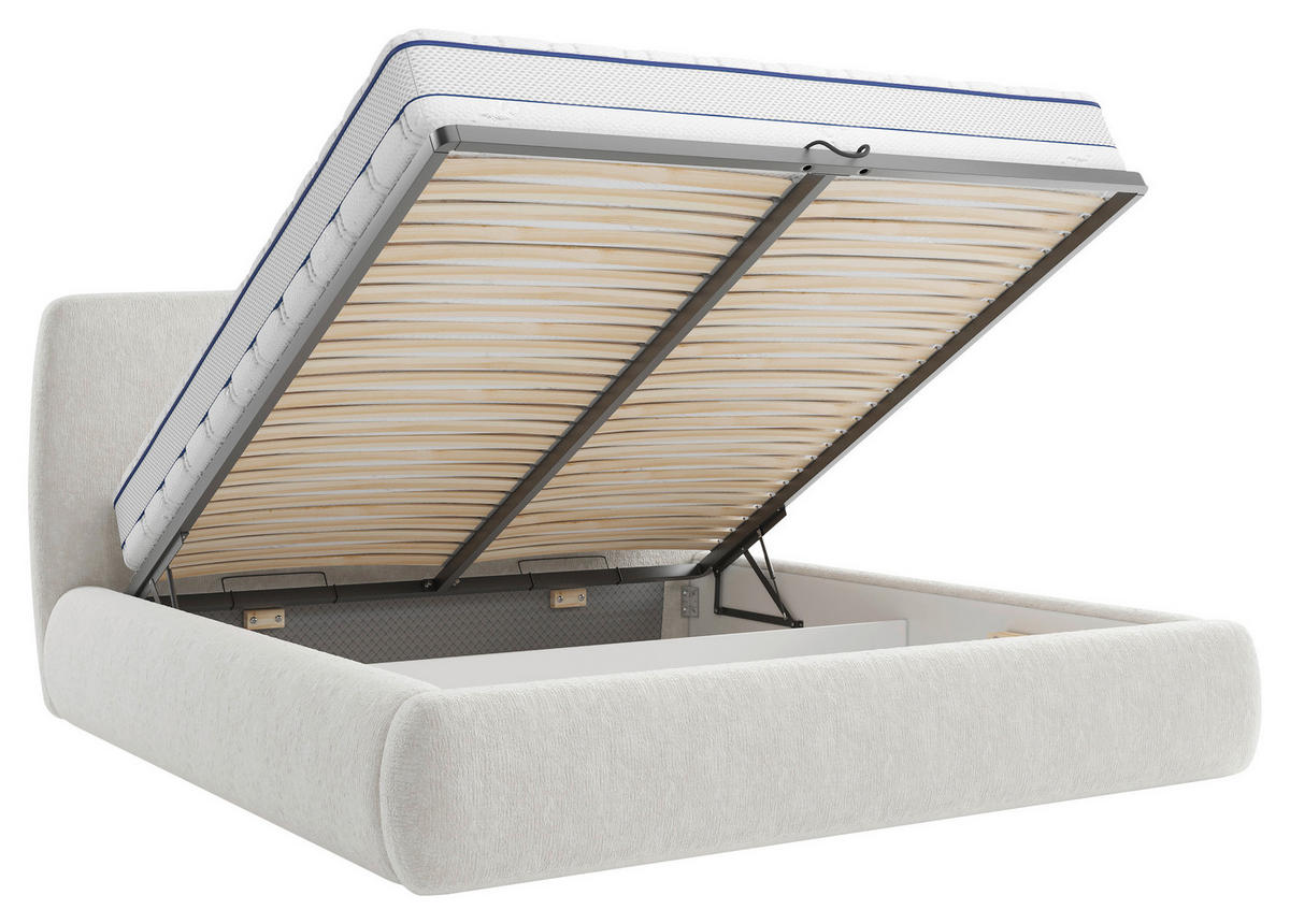 POLSTERBETT 180/200 cm  in Beige  - Beige, Modern, Holz/Holzwerkstoff (180/200cm) - MID.YOU