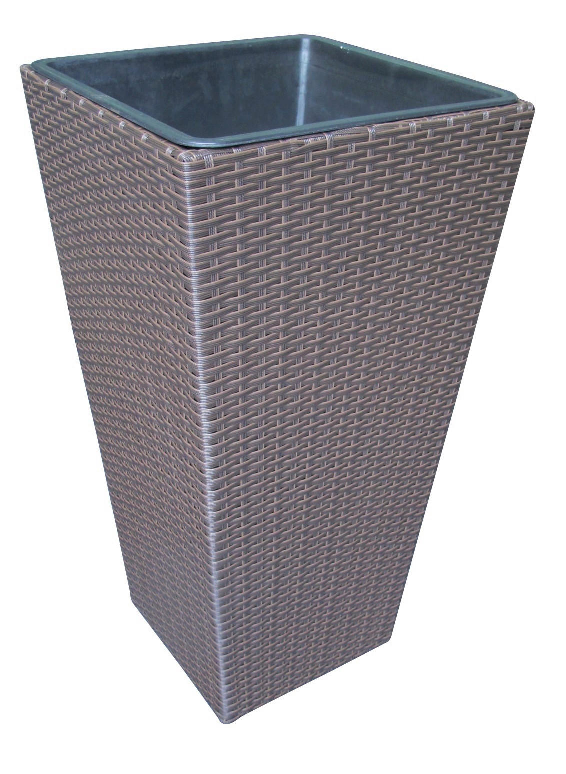 PFLANZENTOPF - Braun, Basics, Kunststoff/Metall (36/70/36cm) - Ambia Garden