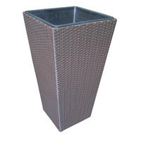 PFLANZENTOPF - Braun, Basics, Kunststoff/Metall (36/70/36cm) - Ambia Garden