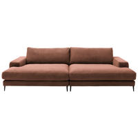 BIGSOFA Cord Rostfarben  - Rostfarben/Schwarz, Design, Textil/Metall (296/83/177cm) - Dieter Knoll