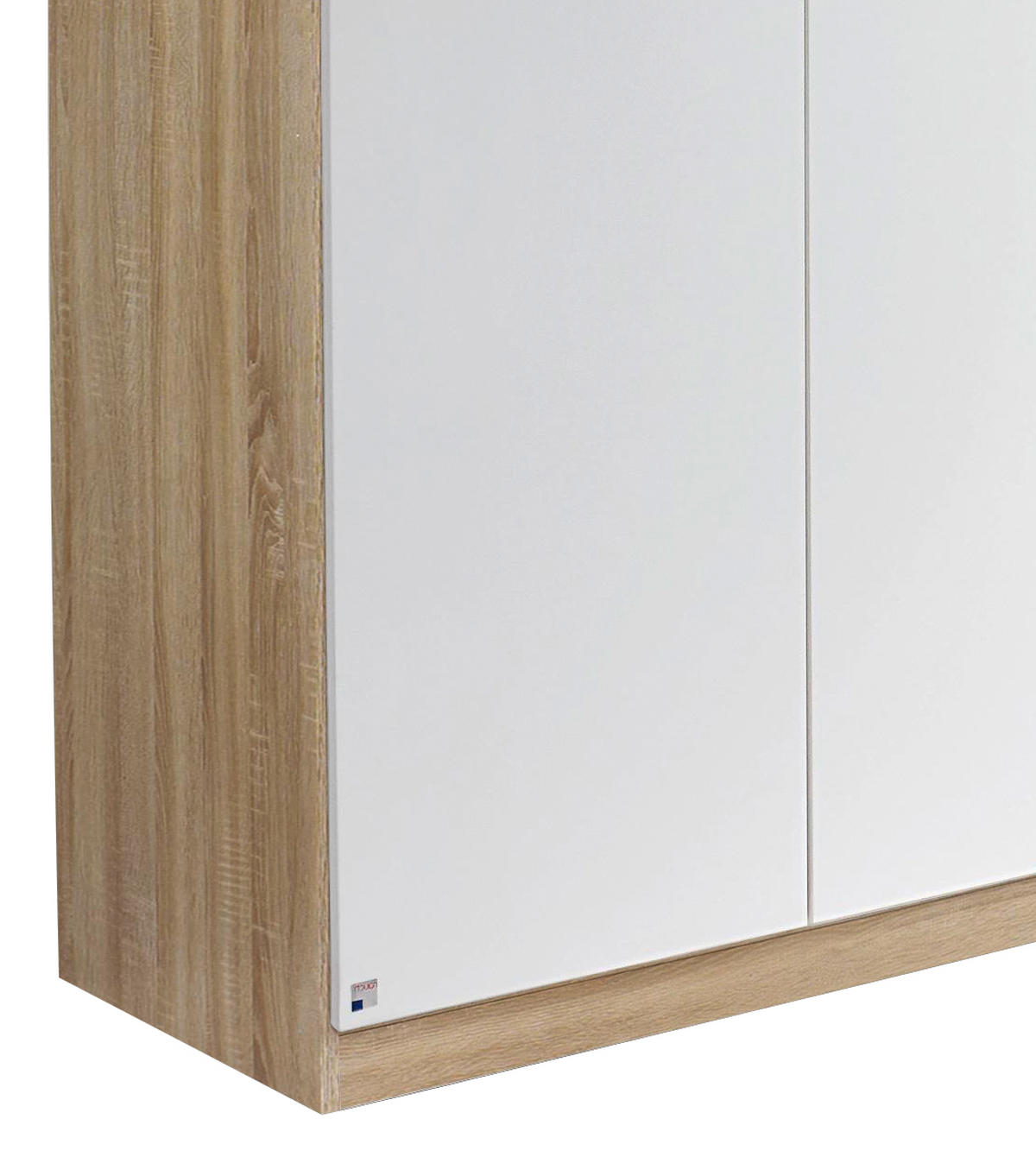 DREHTÜRENSCHRANK in Weiss, Sonoma Eiche  - Weiss/Eichefarben, Modern, Holzwerkstoff (91/197/54cm) - Rauch Möbel