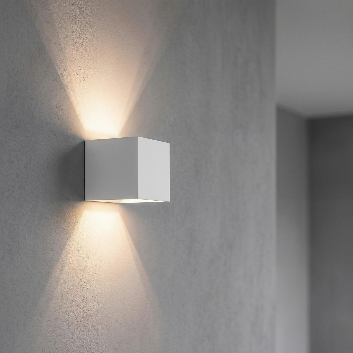 LED-WANDLEUCHTE Xio 9.7/9.7/9,7 cm   - Weiß, Design, Metall (9.7/9.7/9,7cm) - Lucide