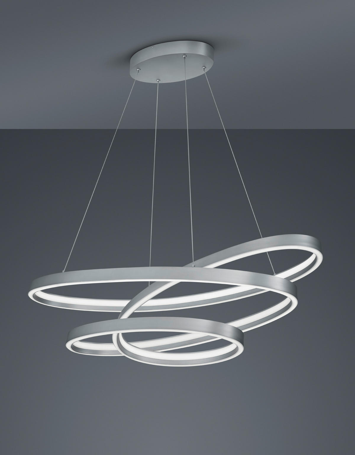 LED-HÄNGELEUCHTE 115/50/150 cm  - Nickelfarben, Design, Metall (115/50/150cm) - Cinque