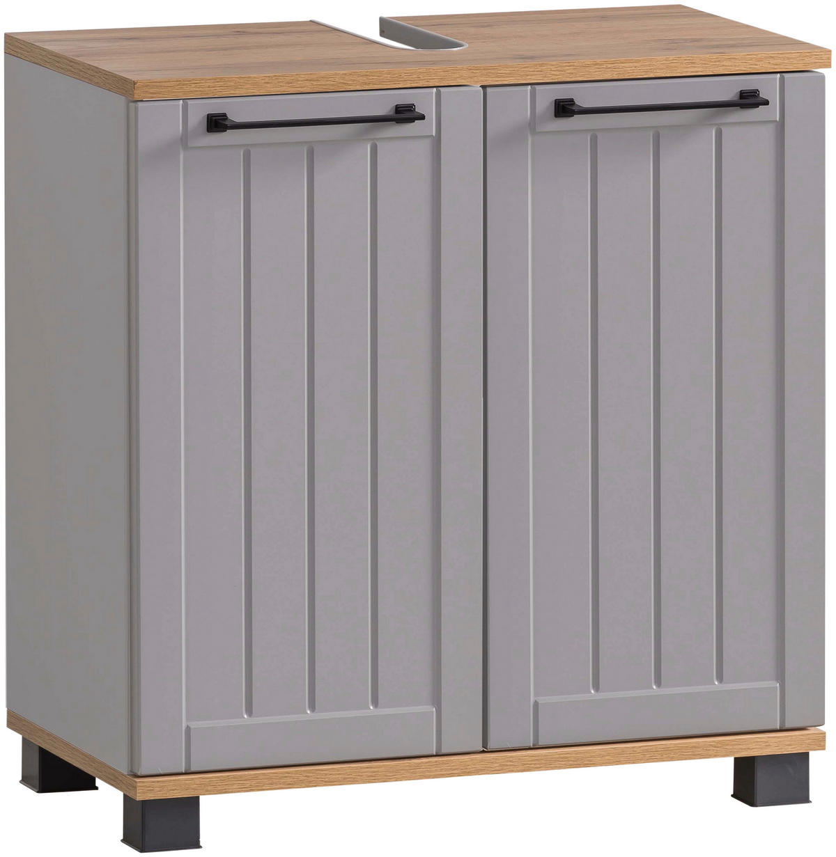 WASCHBECKENUNTERSCHRANK 59,8/62,4/32,6 cm  - Platinfarben/Eichefarben, MODERN, Holzwerkstoff/Kunststoff (59,8/62,4/32,6cm) - Stylife