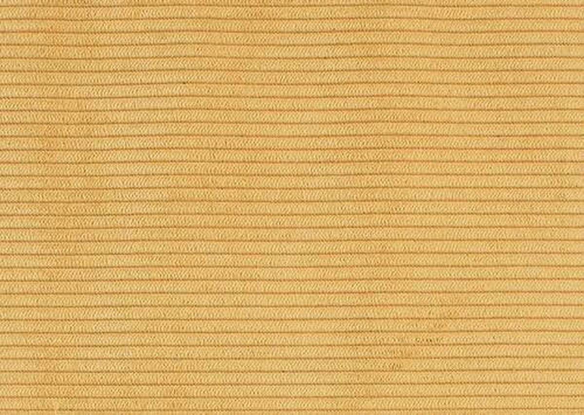ECKSOFA in Cord Currygelb  - Currygelb/Schwarz, Design, Textil/Metall (202/301cm) - Moderano
