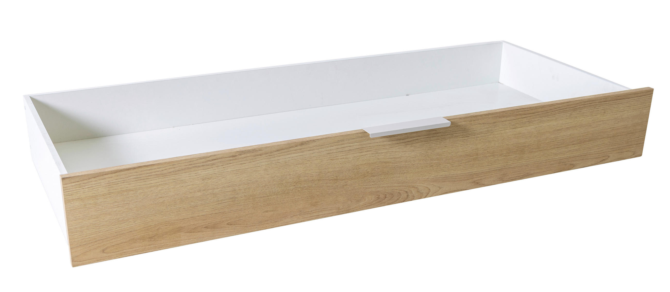 BETTKASTEN Weiß, Eichefarben  - Eichefarben/Weiß, KONVENTIONELL, Holzwerkstoff/Kunststoff (136/18/59cm) - Xora