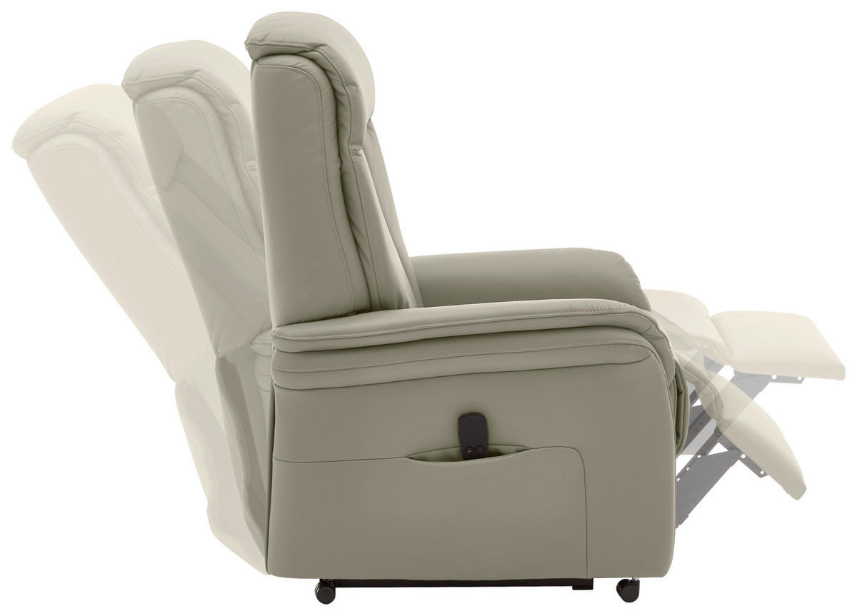 FERNSEHSESSEL in Beige  - Beige, Konventionell, Leder/Kunststoff (74/107/84cm) - Valdera