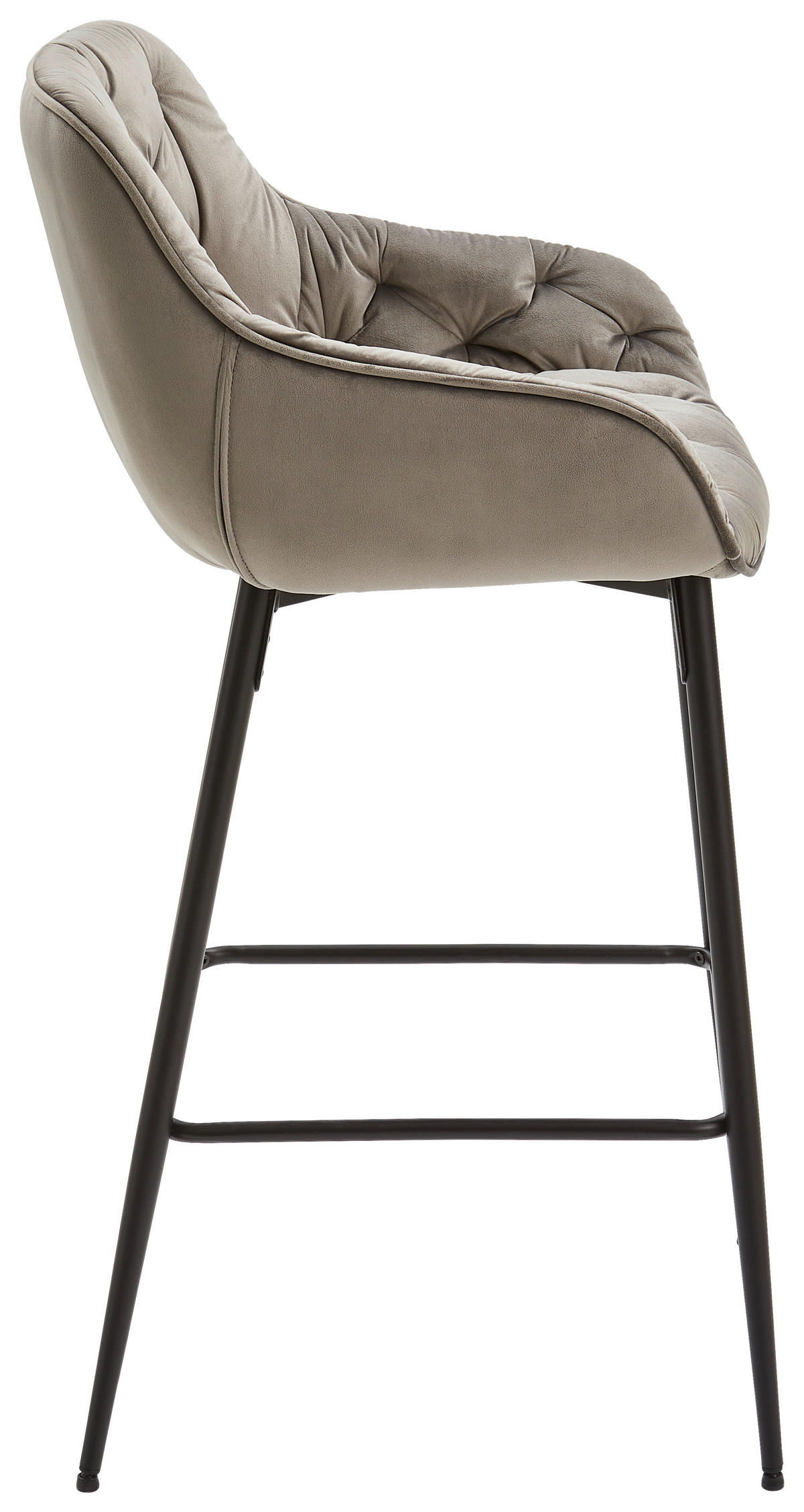 BAROVÁ ŽIDLE, šedá, černá - šedá/černá, Moderní, kov/dřevo (55/105/57cm) - Livetastic