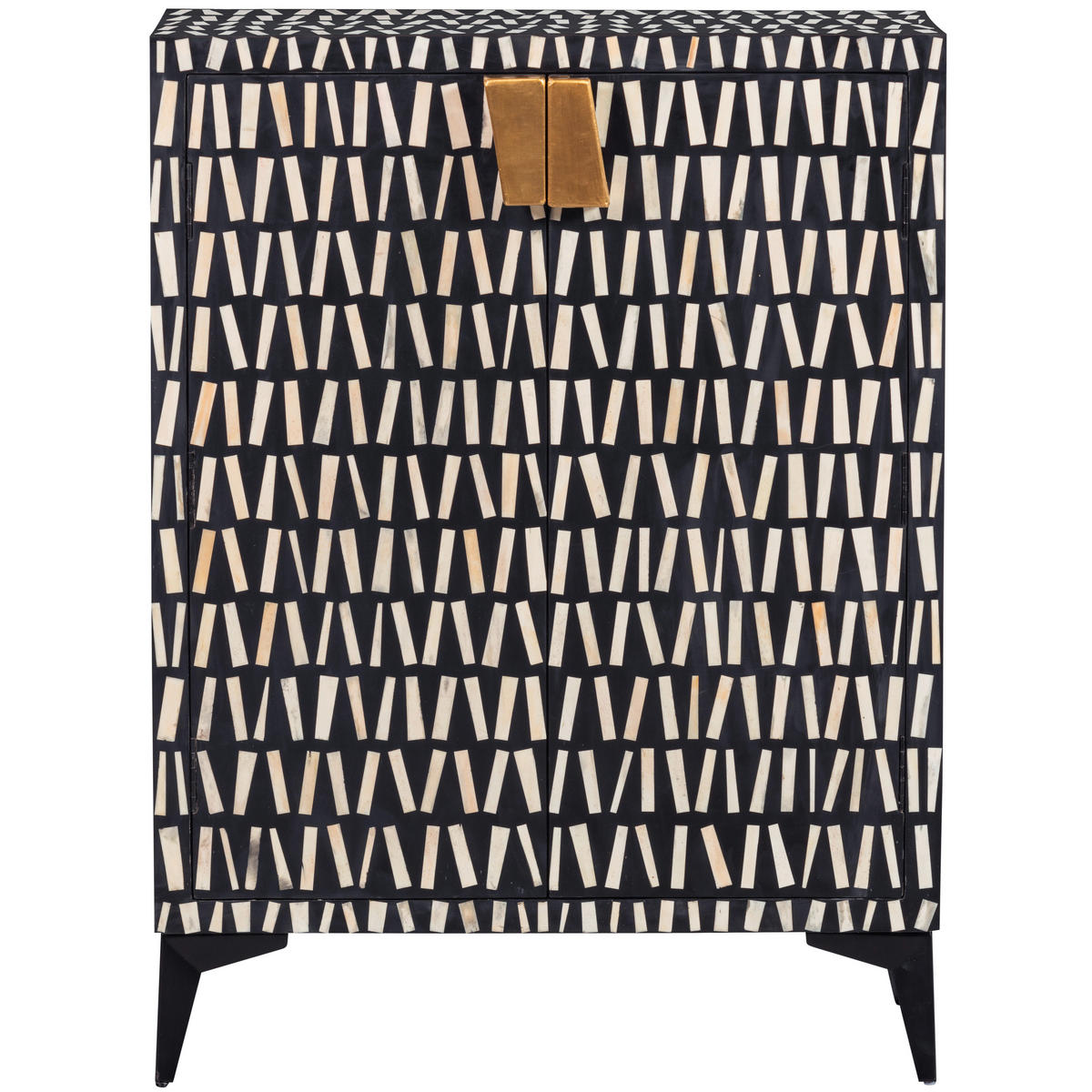 KOMMODE Menne  in 81/108/43 cm  - Goldfarben/Schwarz, Design, Holz/Metall (81/108/43cm) - Livetastic