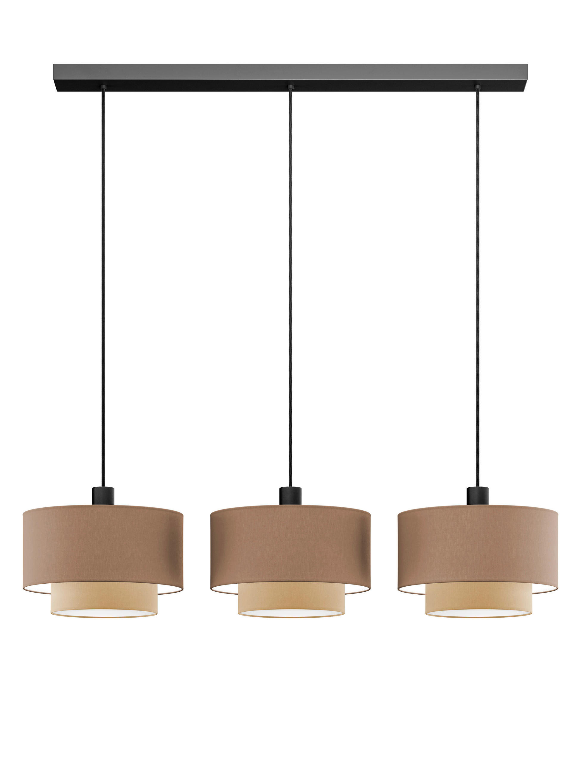 FÜGGŐLÁMPA 30/20/130 cm  - homokszínű/világosbarna, Basics, műanyag/textil (30/20/130cm)