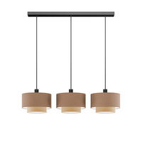 FÜGGŐLÁMPA 30/20/130 cm  - homokszínű/világosbarna, Basics, műanyag/textil (30/20/130cm)