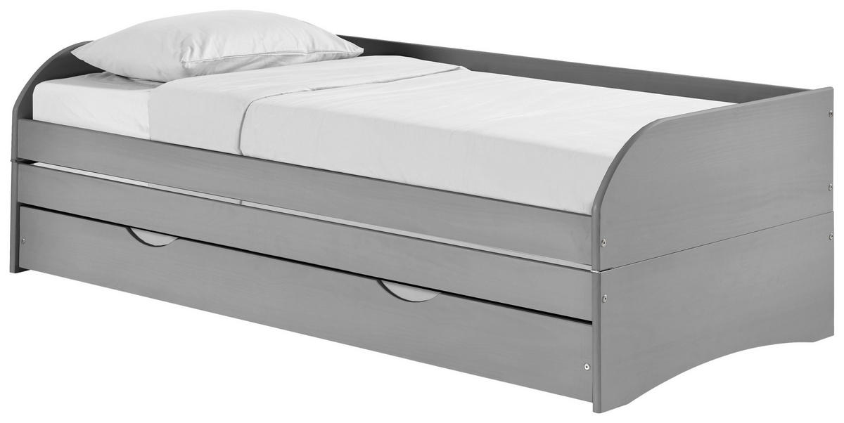 AUSZIEHBETT 90/200 cm  in Grau  - Naturfarben/Grau, Basics, Holz/Kunststoff (90/200cm) - MID.YOU