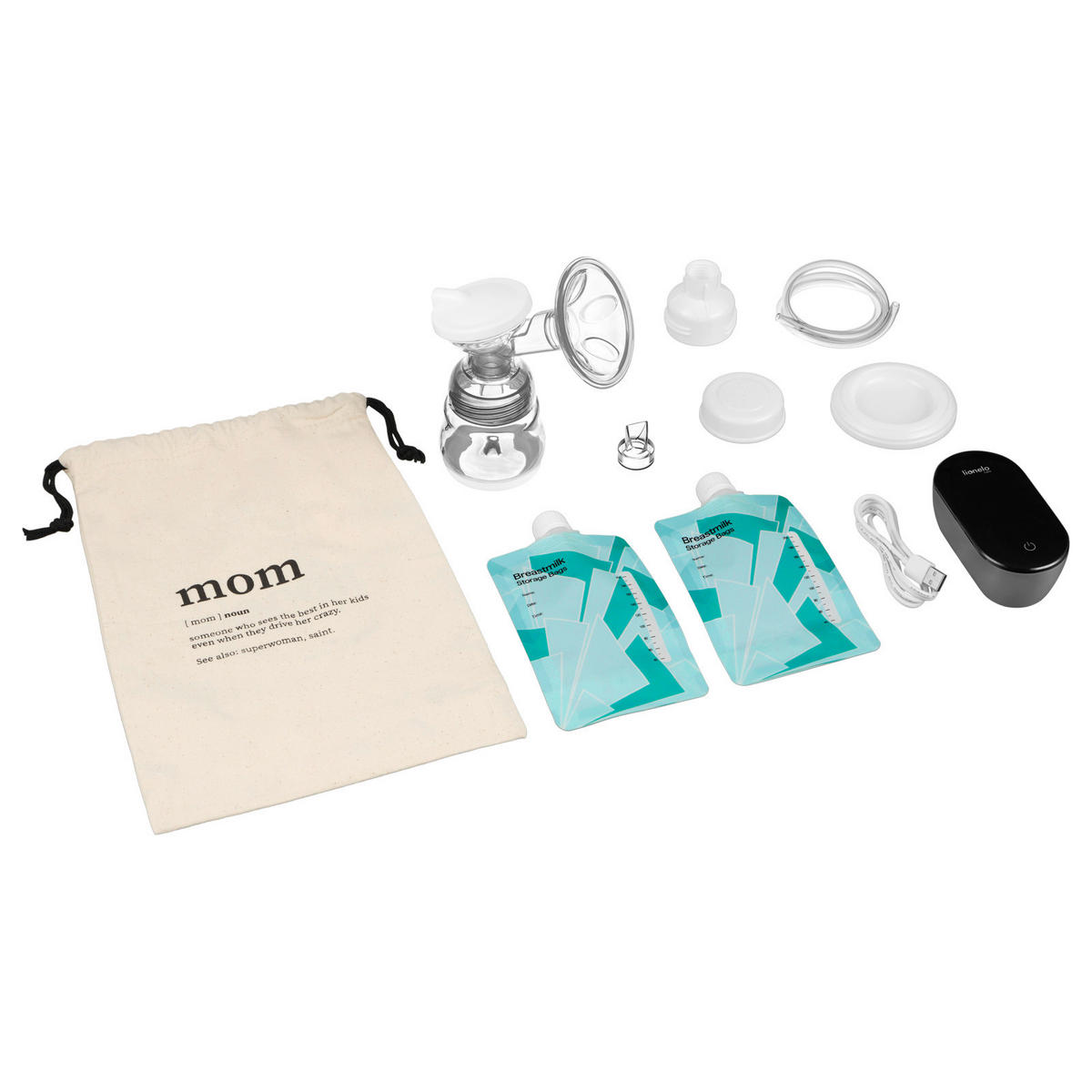MILCHPUMPE - Schwarz/Weiß, Basics, Kunststoff (11/6/4cm) - Lionelo