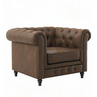 CHESTERFIELD-SESSEL - Schwarz/Braun, Basics, Holz/Textil (102/73/87cm) - Xora